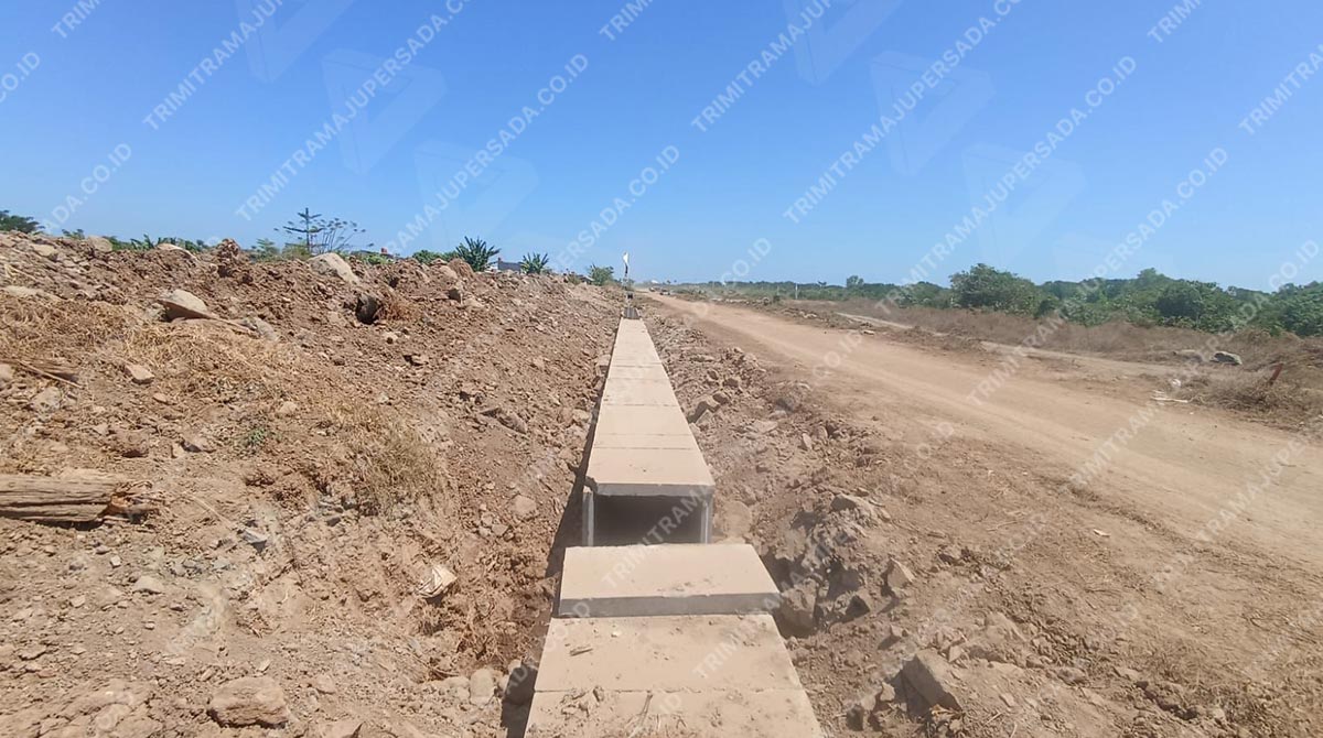 hasil jadi pemasangan saluran uditch makassar