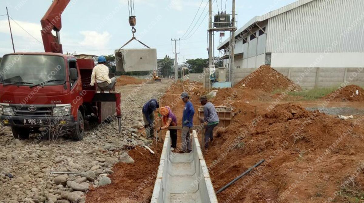 instalasi uditch beton precast makassar